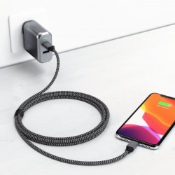 Кабел Satechi Type-C to Lightning Charging Cable - Space Gray