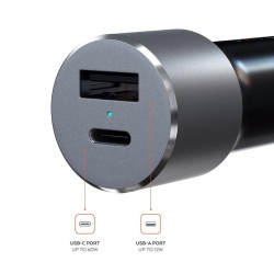 Зарядно за кола Satechi 72W Type-C PD Car Charger - Space Gray