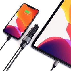 Зарядно за кола Satechi 72W Type-C PD Car Charger - Space Gray