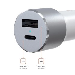 Зарядно за кола Satechi 72W Type-C PD Car Charger - White