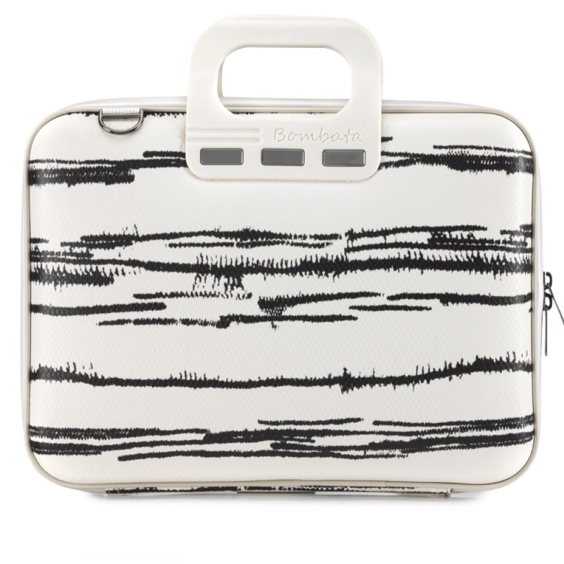 Чанта Mediobombata Black&White 13" - 14" White Чанта Mediobombata Black&White 13" - 14" White