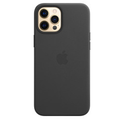 Кожен калъф Apple iPhone 12 Pro Max Leather Case with MagSafe, Black