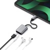 Аудио адаптер Satechi USB-C to 3.5mm Audio & PD Adapter - Space
