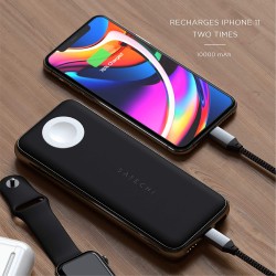 Външна батерия Satechi Quatro Wireless Power Bank - Space Grey