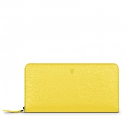 Кожен портфейл-калъф Frances Wallet Universal iPhone - Yellow