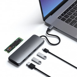Хъб Satechi USB-C Hybrid Multiport adapter (SSD Enclosure) -