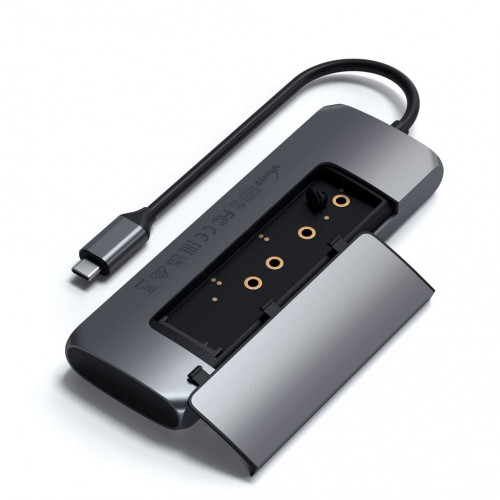Хъб Satechi USB-C Hybrid Multiport adapter (SSD Enclosure) - Space Grey