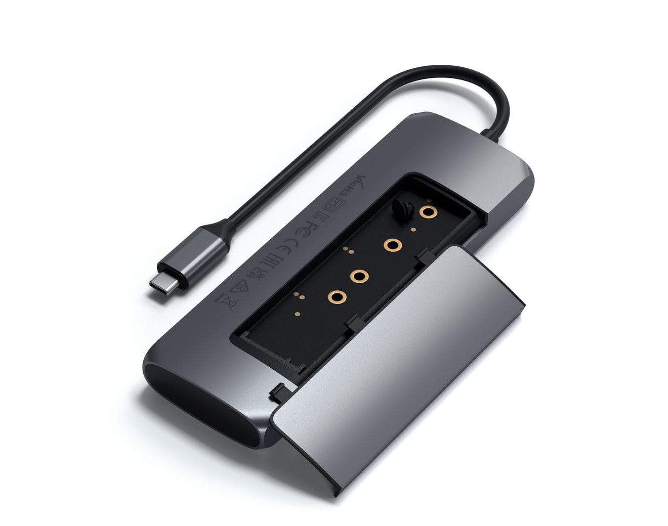 Хъб Satechi USB-C Hybrid Multiport adapter (SSD Enclosure) -