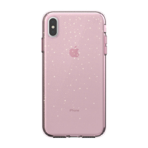 Калъф Speck iPhone XS Max PRESIDIO CLEAR + GLITTER, Bella Pink With Gold Glitter/Bella Pink