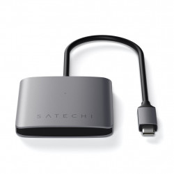 Хъб Satechi 4-PORT USB-C HUB, Space Grey