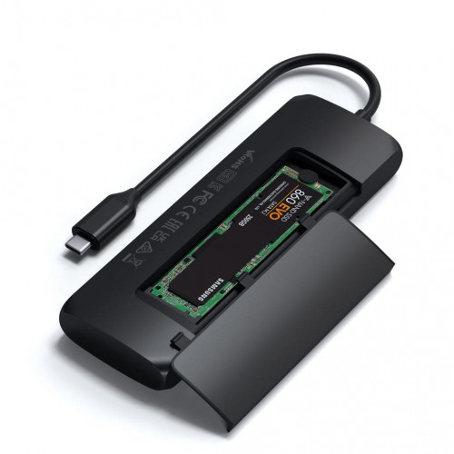 Хъб Satechi USB-C Hybrid Multiport adapter (SSD Enclosure) - Black