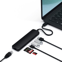 Хъб Satechi USB-C Slim Multiport - Black