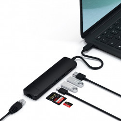 Хъб Satechi USB-C Slim Multiport - Black
