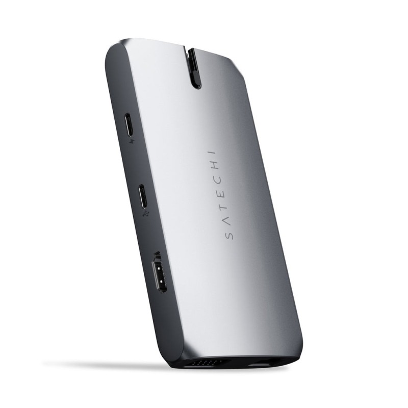 Хъб Satechi USB-C On the go Multiport adapter - Space Grey Хъб Satechi USB-C On the go Multiport adapter - Space Grey