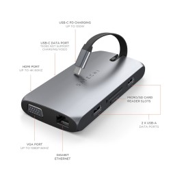 Хъб Satechi USB-C On the go Multiport adapter - Space Grey