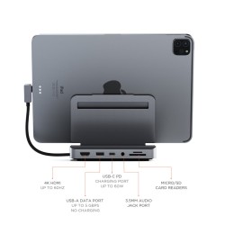Стойка и хъб Satechi Aluminium Stand & Hub for iPad Pro - Space
