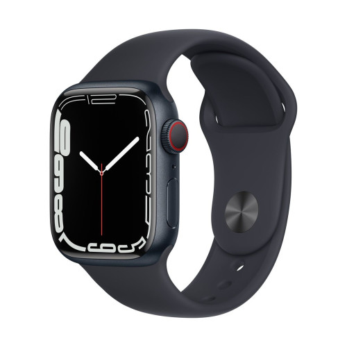Часовник Apple Watch S7 Cellular, 41mm Midnight Aluminium Case with Midnight/Midnight