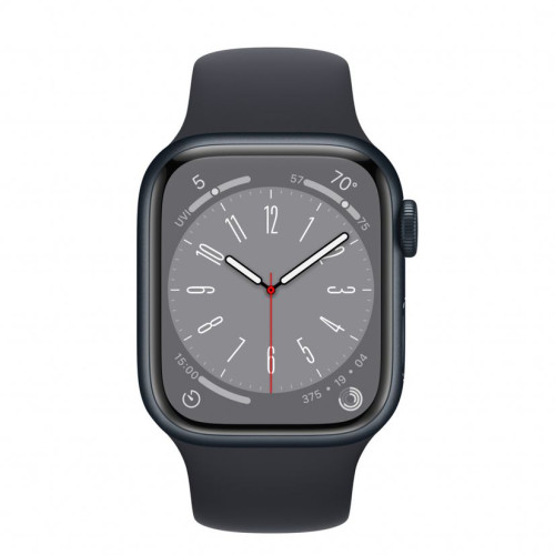 Часовник Apple Watch Series 8 GPS 41 mm Aluminium Case Sport Band, Midnight/Midnight