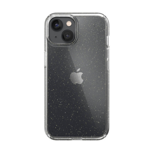 Калъф Speck iPhone 14, Presidio Perfect Clear Glitter (Clear/Clear w/Gold Giitter)