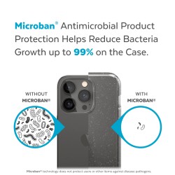 Калъф Speck iPhone 14 Pro, Presidio Perfect Clear Glitter