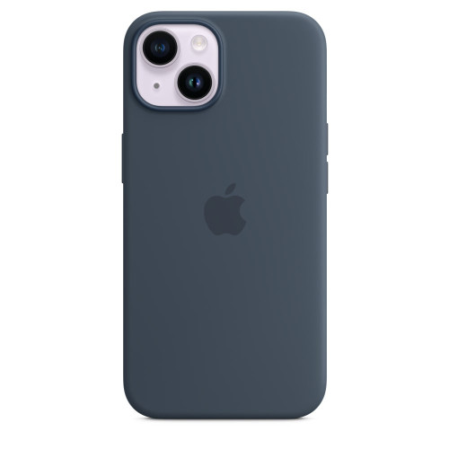 Силиконов калъф Apple iPhone 14 Silicone Case with MagSafe, Storm Blue