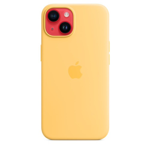Силиконов калъф Apple iPhone 14 Silicone Case with MagSafe, Sunglow