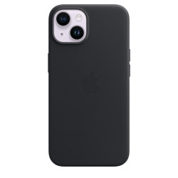 Кожен калъф Apple iPhone 14 Leather Case with MagSafe, Midnight