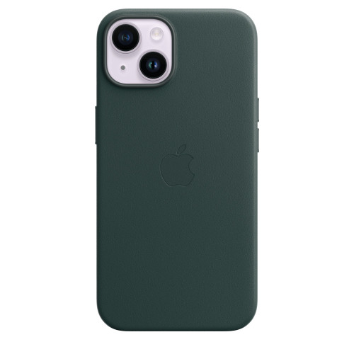 Кожен калъф Apple iPhone 14 Leather Case with MagSafe, Forest Green
