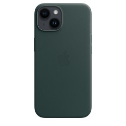 Кожен калъф Apple iPhone 14 Leather Case with MagSafe, Forest