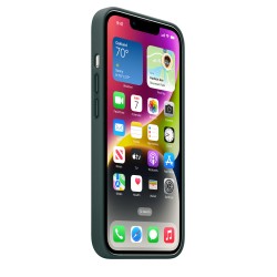 Кожен калъф Apple iPhone 14 Leather Case with MagSafe, Forest