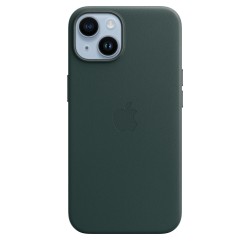 Кожен калъф Apple iPhone 14 Leather Case with MagSafe, Forest