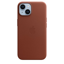 Кожен калъф Apple iPhone 14 Leather Case with MagSafe, Umber