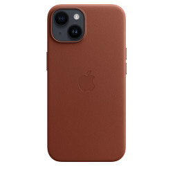 Кожен калъф Apple iPhone 14 Leather Case with MagSafe, Umber