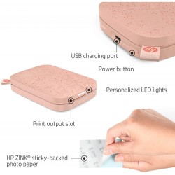 Мобилен принтер за снимки HP SPROCKET 2X3" Pink