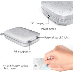 Мобилен принтер за снимки HP SPROCKET 2X3" Silver