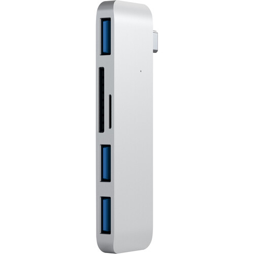 Хъб Satechi Aluminium Type-C USB COMBO Hub (3x USB 3.0,MicroSD) - Silver