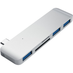Хъб Satechi Aluminium Type-C USB COMBO Hub (3x USB 3.0,MicroSD)