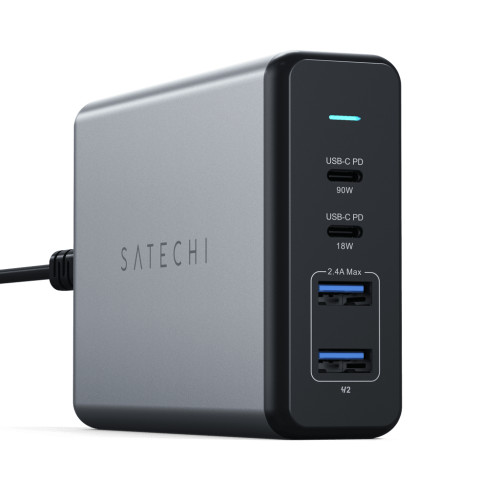 Зарядно Satechi 108W Type-C MultiPort Travel Charger - Space Grey