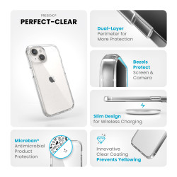 Калъф Speck iPhone 15 Presidio Perfect Clear - Clear