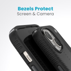 Калъф Speck iPhone 15 Presidio2 Grip, Black/Slate Grey