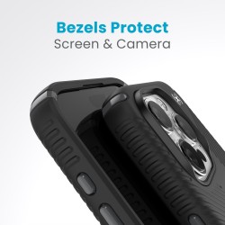 Калъф Speck iPhone 15 Pro Presidio2 Grip, Black/Slate Grey