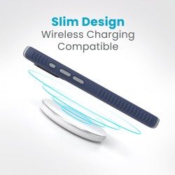 Калъф Speck iPhone 15 Pro Presidio2 Grip, Coastal Blue/Dust Grey