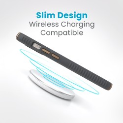Калъф Speck iPhone 15 Presidio2 Grip, Charcoal Grey/Cool Bronze