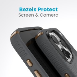 Калъф Speck iPhone 15 Pro Presidio2 Grip, Charcoal Grey/Cool