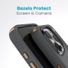 Калъф Speck iPhone 15 Pro Presidio2 Grip, Charcoal Grey/Cool