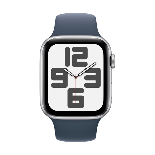 Часовник Apple Watch SE2 v2 GPS 44mm Silver Alu Case w Storm Blue Sport Band - S/M