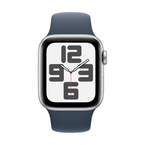 Часовник Apple Watch SE2 v2 GPS 40mm Silver Alu Case w Storm Blue Sport Band - S/M