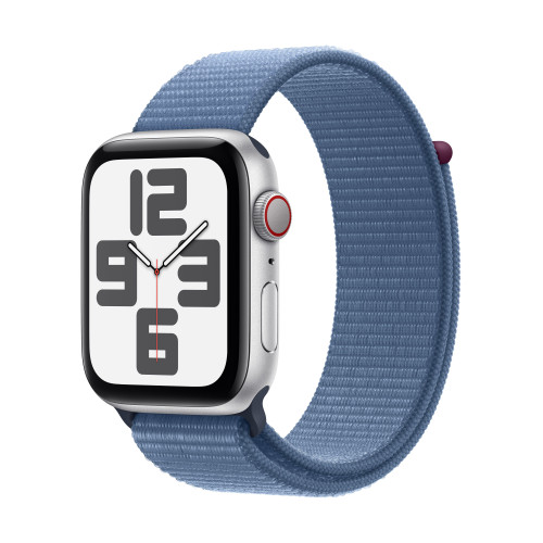 Часовник Apple Watch SE2 v2 Cellular 44mm Silver Alu Case w Winter Blue Sport Loop