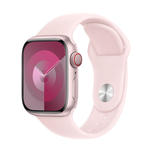 Часовник Apple Watch S9 Cellular 41mm Pink Alu Case w Light Pink Sport Band - S/M