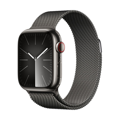 Часовник Apple Watch S9 Cellular 41mm Graphite Stainless Steel Case w Graphite Milanese Loop